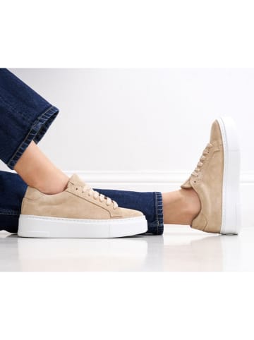British Passport Leren sneakers beige