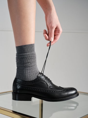 British Passport Leren veterschoenen zwart
