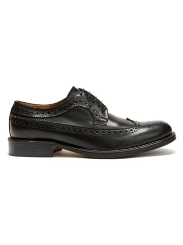 British Passport Leder-Schnürschuhe in Schwarz
