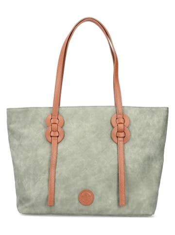 rieker Shopper groen/lichtbruin - (B)41 x (H)27 x (D)10 cm