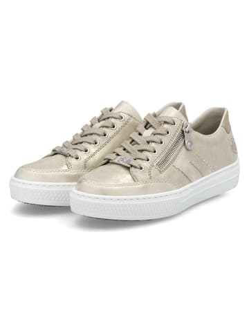 rieker Leder-Sneakers in Gold