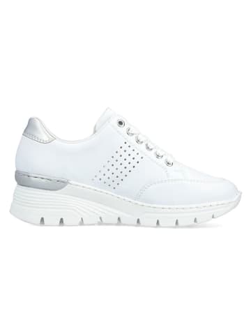 rieker Sleehaksneakers wit/zilverkleurig