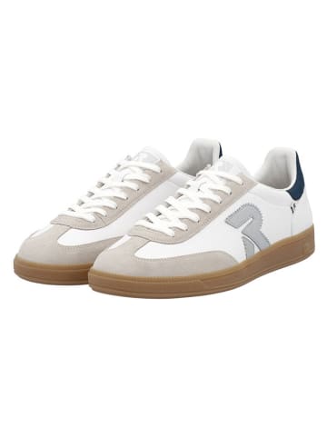 rieker Skórzane sneakersy w kolorze biało-beżowym