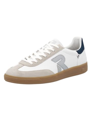 rieker Leder-Sneakers in Weiß/ Beige