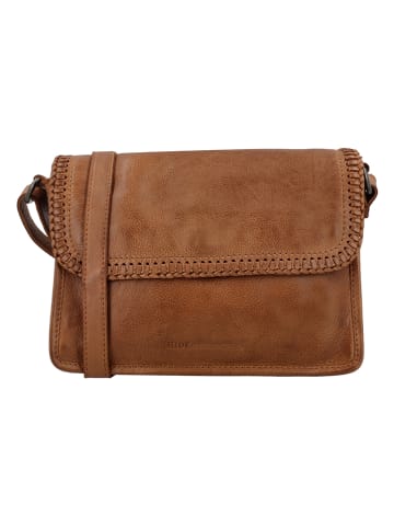 HIDE & STITCHES Leder-Umhängetasche "Inspired by Country" in Cognac - (B)24 x (H)19 x (T)10 cm