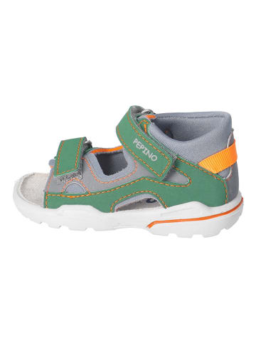 PEPINO Sandalen in Grau/ Grün