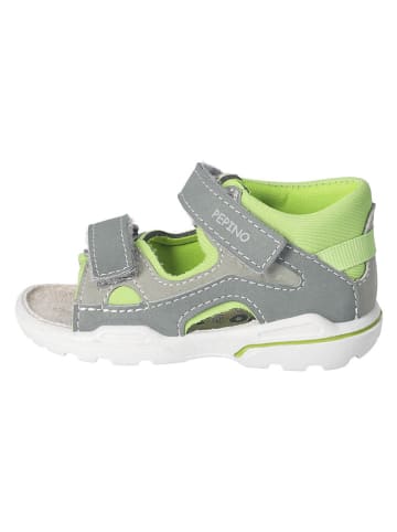 PEPINO Sandalen "Espi" in Grau/ Grün