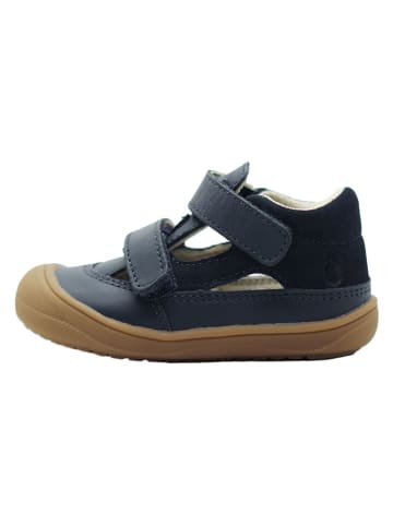 lamino Leren enkelsandalen donkerblauw
