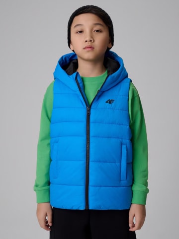 4F Doorgestikte bodywarmer blauw