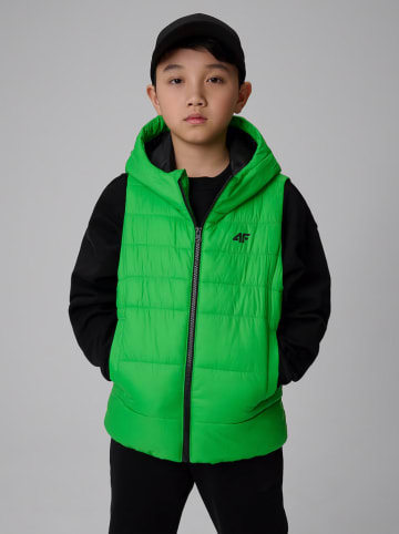 4F Doorgestikte bodywarmer groen