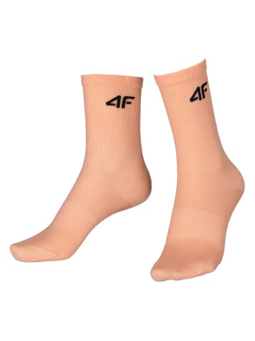 4F 4-delige set: sokken roze/oranje/grijs