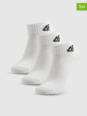 4F 3-delige set: sokken wit