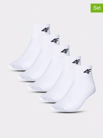 4F 5-delige set: sokken wit