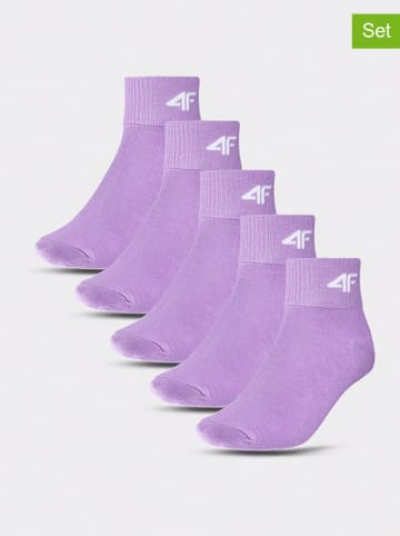 4F 5-delige set: sokken paars