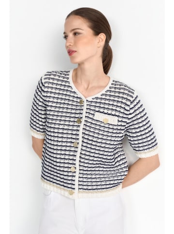 Rich & Royal Cardigan in Schwarz/ Weiß