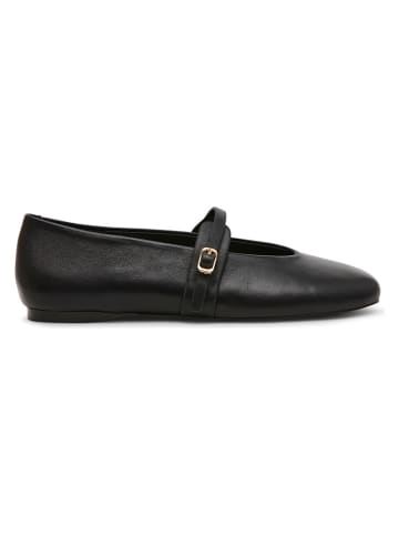 Steve Madden Leren ballerina's met bandje zwart