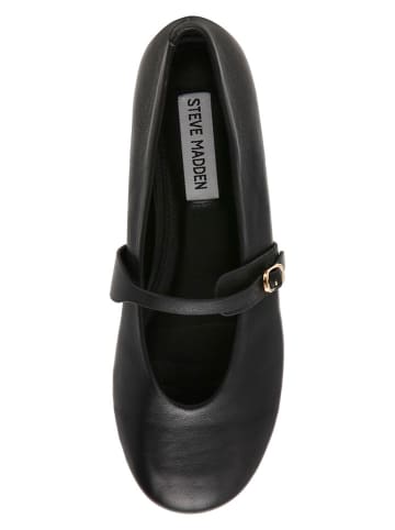 Steve Madden Skórzane baleriny w kolorze czarnym z paskiem