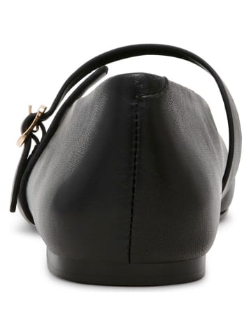 Steve Madden Leren ballerina's met bandje zwart