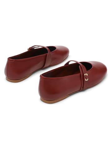 Steve Madden Leren ballerina's met bandje rood