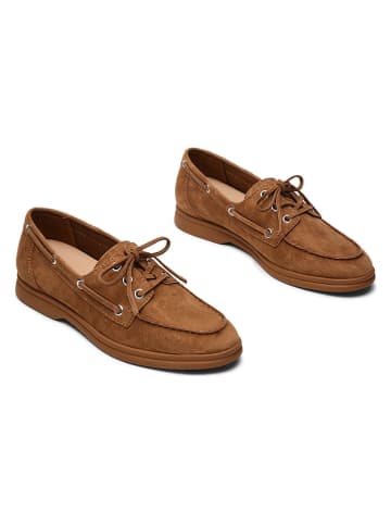 Steve Madden Leder-Schnürschuhe in Hellbraun
