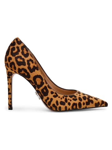 Steve Madden Leder-Pumps in Hellbraun/ Schwarz