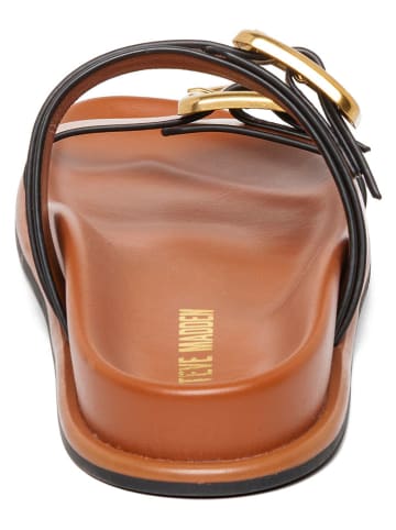 Steve Madden Leren slippers lichtbruin