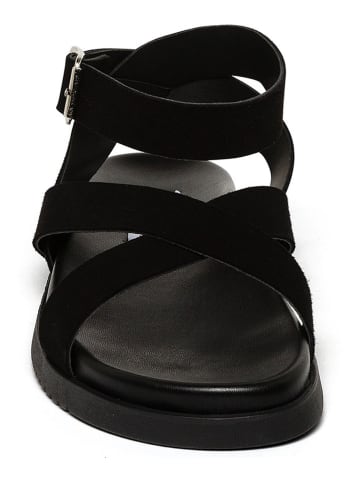 Steve Madden Leder-Sandalen in Schwarz