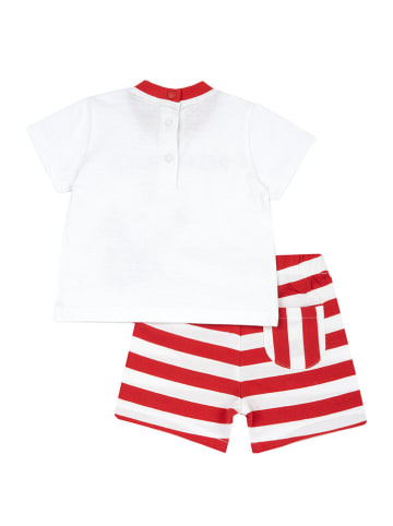 Chicco 2-delige outfit rood/wit