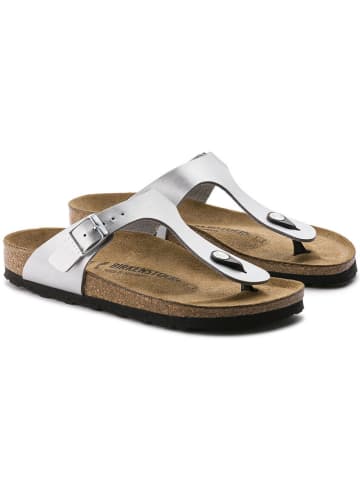 Birkenstock Japonki "Gizeh" w kolorze srebrnym