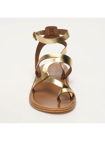 CALANK Leren sandalen goudkleurig