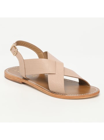 CALANK Leren sandalen beige