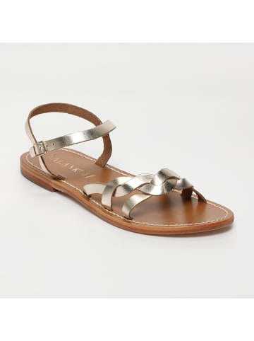 CALANK Leren sandalen geel