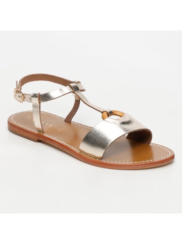 CALANK Leren sandalen goudkleurig