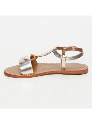 CALANK Leren sandalen goudkleurig