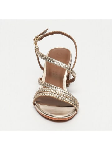 CALANK Leren haksandalen goudkleurig