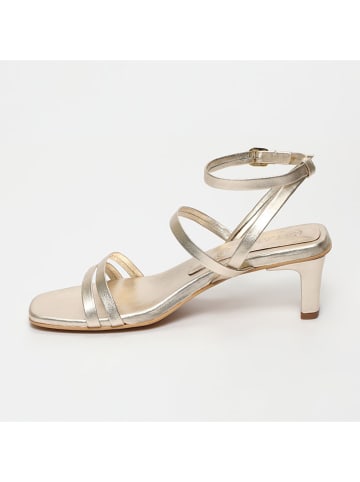 CALANK Leder-Sandaletten in Gold