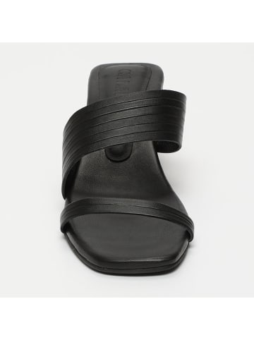 CALANK Leren slippers zwart