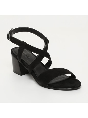 CALANK Leren haksandalen zwart