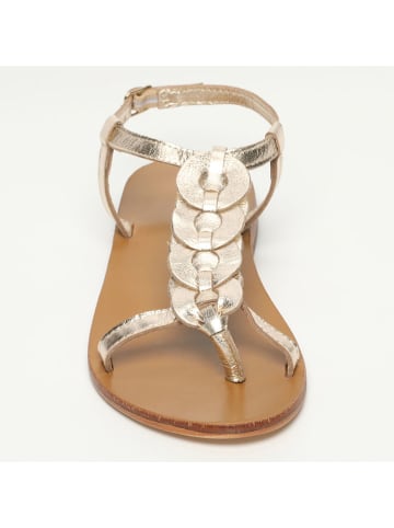 CALANK Leren sandalen goudkleurig