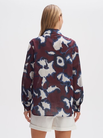 OPUS Hemd in Dunkelblau/ Rot/ Creme