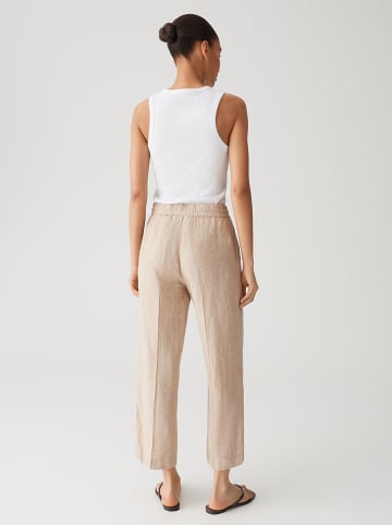 OPUS Leinen-Hose in Beige