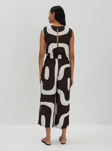 Someday Jumpsuit in Braun/ Weiß