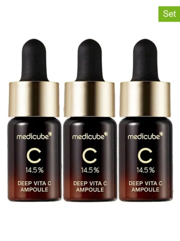 Medicube 3er-Set: Gesichtsampullen "Deep Vita C Ampoule 2.0", je 10 g