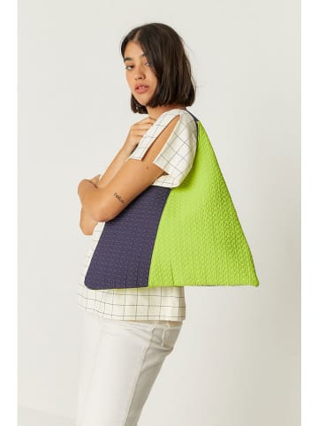 SKFK Shopper "Arlet" donkerblauw/groen