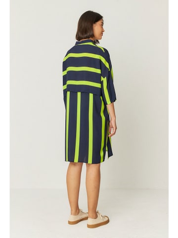 SKFK Kleid "Lisabe" in Dunkelblau/ Grün