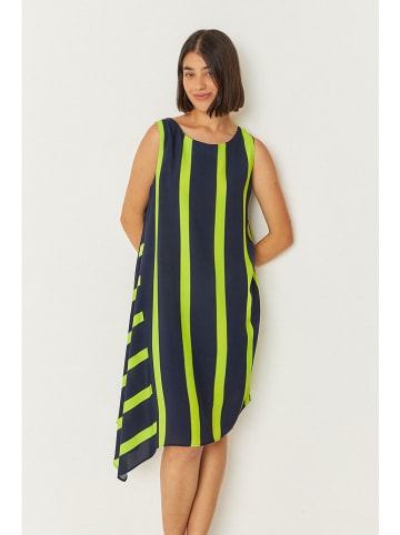 SKFK Kleid "Junkal" in Dunkelblau/ Grün