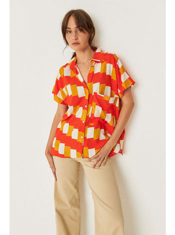 SKFK Blouse "Uma" rood/oranje/wit
