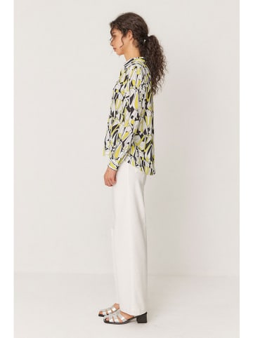 SKFK Bluse "Asune" in Creme/ Schwarz/ Gelb