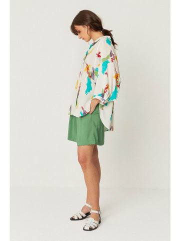SKFK Blouse "Katrin" wit/meerkleurig