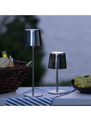 Brilliant Lampa stołowa LED "Xaana" w kolorze srebrnym - KEE F (A do G)